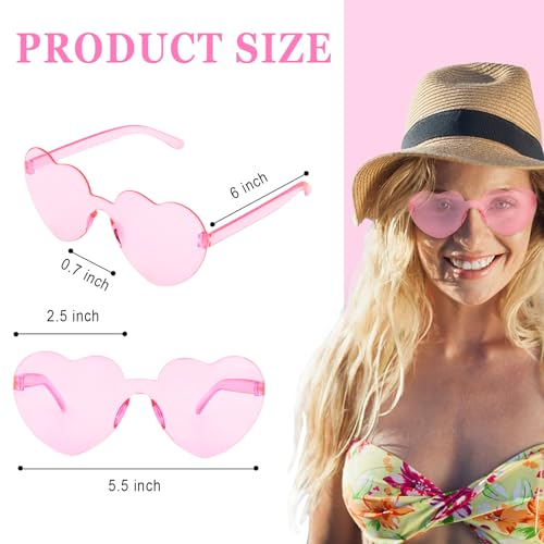 Image of Heart Sunglasses 12 /18 /24 Pcs Heart Shaped Glasses for Women Cute Funny Party Glasses Party Favors Accessories