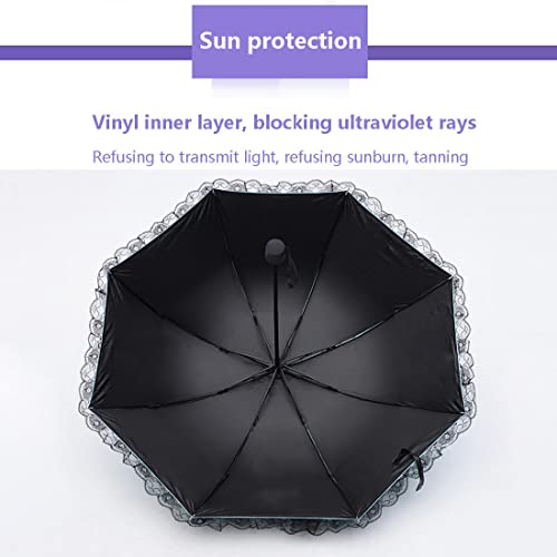 Acgrade Parasol, Lace Umbrella, , Umbrellas For Tea Party, Sun, Walking, , Ladies, Hand Held, 37.4'', Light Yellow #TOP3