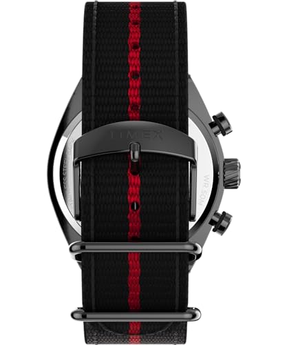 Image of Timex Men's Legacy Tonneau 42mm Watch - Black Strap Black Dial Stainless Steel Case