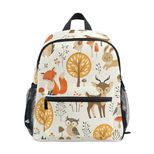 Kids Backpack Zoo Cute Fox Bunny Floral Owl Todder Backpack Lightweight Preschool Kindergarten Book Bag Practical and Durable Daycare Bag for Travel,Toys