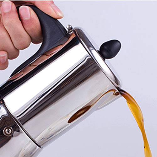 MKYSB Cafetera - Cafetera de acero inoxidable Tetera Cafetera eléctrica Filtro de estufa Herramienta de filtro for la… - Imagen 6
