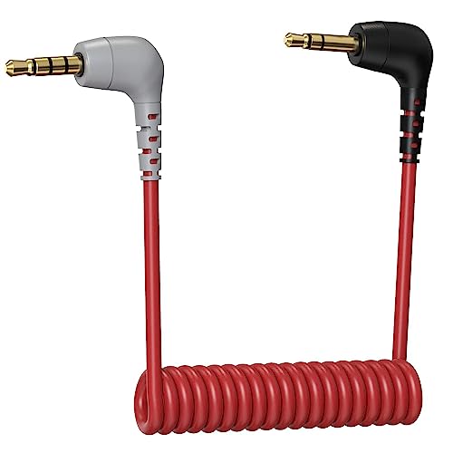 Cable de micrófono 3.5mm TRS a TRRS enrollado