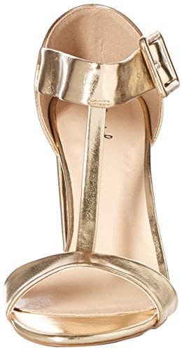 Qupid Women's Cashmere-16 T-Strap Sandal, Gold, 9 M Us #TOP1