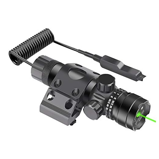 Feyachi GL6 Tactical Green Laser Sight with 45 Degree M61 Mlok Rail Mount and Pressure Switch