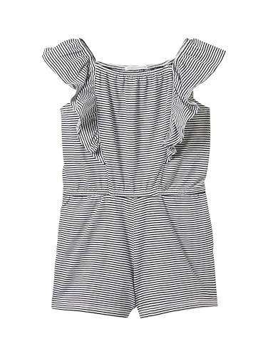 TOM TAILOR Mädchen Kinder Jumpsuit mit Streifen & Flügelärmlen , Navy...