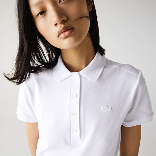 Polo em Piqué de Algodão com Stretch Lacoste Feminino Branco M
