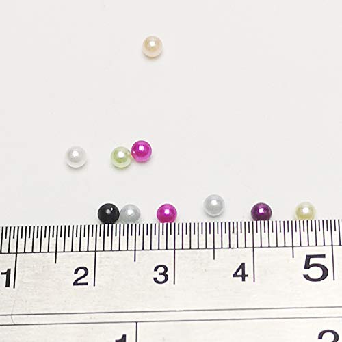 Chenkou Craft 12000Pcs 2.8Mm Assorted 15 Colors No Hole Round Ball Bead Scrapbooking Craft Diy Beads Decoration + Plastic Box (Assorted Colors, 2.8Mm) #TOP2