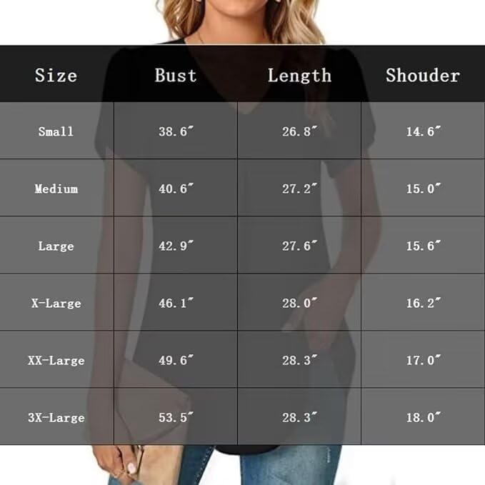 Trendy Tops for Women 2025 Loose Fit Short-Sleeve V Neck Blouses Dressy Casual Plus Size Plain Sexy Shirts2