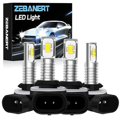 ZEBANERT Compatible with 2014-2019 2020 2021 2022 Honda Pioneer 500 520 700 Fog Light Bulbs.894/881 Fog Light Bulbs, 16000LM 6000K Bright White for Honda UTV SXS Fog Light Bulbs, 4-Pack