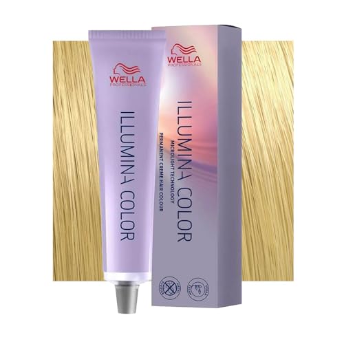 Wella Professionals Illumina Color – Permanente, vegane Premium-Haarfarbe - natürliche Farbergebnisse & bis zu 100% Grauabdeckung – 9/03 Lichtblond Natur-Gold - 60 ml