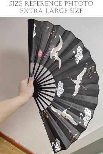 Abanico madera doble cara GFM® gigante para colgar en pared y actuaciones baile 5