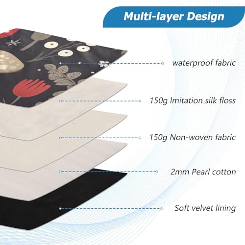 Funda para portátil 13-14 pulgadas con diseño Mushroom Flowers miniatura 4