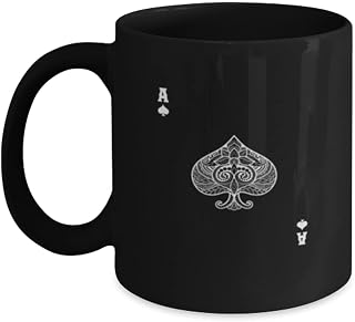 Kaffemugg, Ace of Spades kortspel personlig mugg roliga keramiska muggar ny keramisk kopp för kökstillbehör vem som helst kontor 330 ml