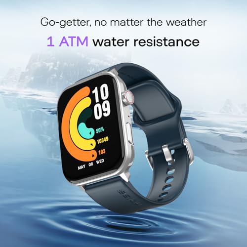Image of Noise Icon 5 Smartwatch with AI Watch Faces & AI Search, 1.95 inch AMOLED Display, 10 Days Battery, Bluetooth Calling, 100+ Sports Modes, IP68 (Space Blue)