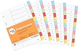 register a5 überbreite IDEALES FORMAT – 163 x 215 mm je Register-Blatt, perfektes Maß zur Ordnung von Dokumenten mit farblicher Unterscheidung bis DIN-A5 Format