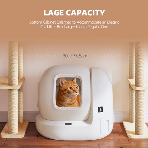 Torre para gatos de madera, 5 niveles, 74.4 pulgadas miniatura 3