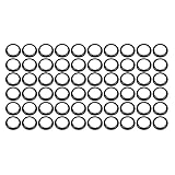 Angelrutenring, 60Pcs 15MM Angelrute Spacer Ring Silikon Angelrute Griff Führungen Ringe Schwarz Angelwerkzeuge