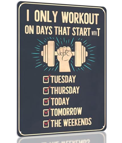 Opix Design Home Gym Decor Sign - Gifts for Gym Lovers, Workout and Fitness Stuff for Men Women,...