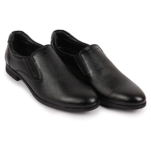 Image of FAUSTO Men Leather Formal Pull-On Shoes