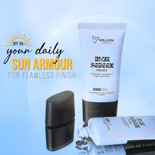 Image of Million Colors Blur Primer | Matte Finish and Oil Control| Hydrating Makeup Base Infused With Hyaluronic Acid | 2-in-1 Primer and Sunscreen SPF 50 PA+++ For All Skin Types - 30ml