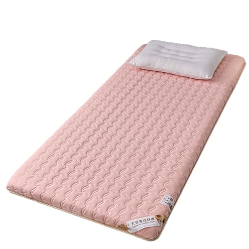 Colchón plegable portátil, futón suave y transpirable para el hogar y camping, almohadilla de cama enrollable gruesa, tapete tatami japonés, tamaño individual, ideal para uso en el sofá