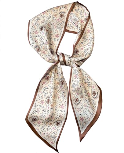 kcctoo 59” Long Silk Like Head Scarf Women's Fashion Square Neck Satin Scarfs for Bag Hair Scarves Gift 59 * 5.9”