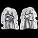 TUKE Chocolate Molds 3D Bride and Groom Couple Candy Fondant Mold Birthday Cake Decorating Molds with Clips