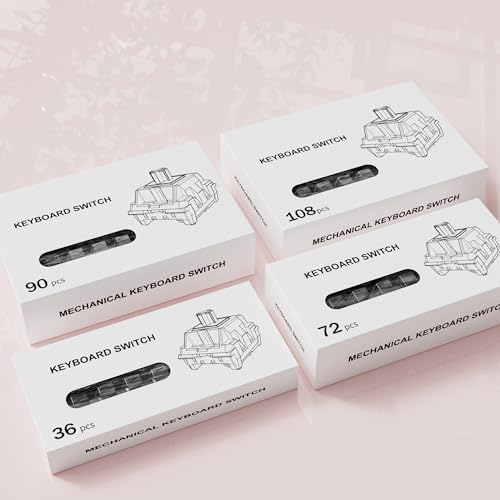 Image of Zhouwang Burgundy Red Linear Switches, 3-Pin Pre-Lubricated Linear Switches, Dustproof and Waterproof for Mechanical Keyboards. (90Pcs)