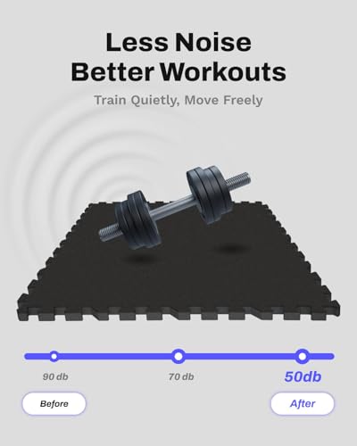 AIRHOP 0.79" Thick Gym Flooring for Home Gym, 48 Sq Ft Rubber Top Gym Mat - image 8