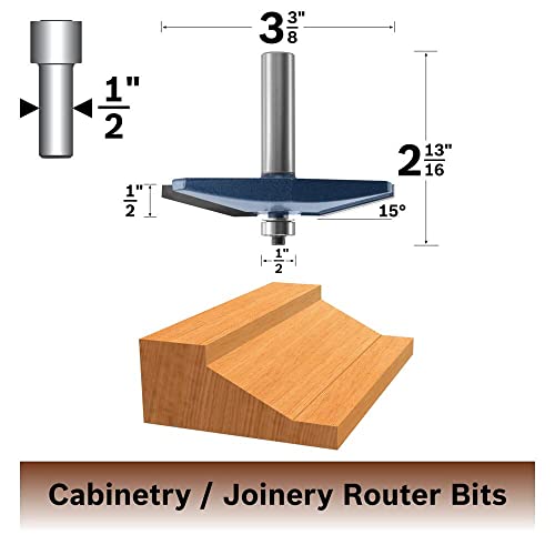 Bosch 85639M 3-3/8 In. X 1/2 In. Carbide Tipped Traditional Raised Panel Bit , Gray #TOP1