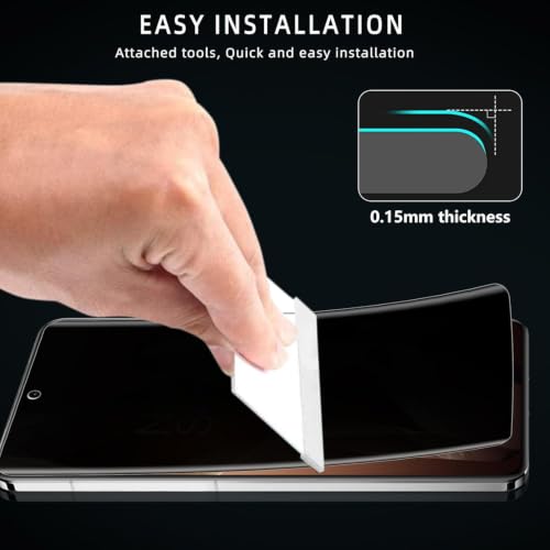 Image of Uyiton 2 Pack Privacy Screen Protector for OnePlus 13 (6.82-inch) | Curved HD Privacy Screen Guard | Anti-Spy, Scratch Resistant, Bubble-Free Easy Installation | Case Friendly