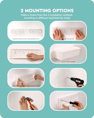 Miniatura 5 de Baffect Organizadores De Cesta De Gabinete De Cocina Extraíble De 2 Piezas, Cajones De Almacenamiento De Plástico Deslizables, Cesta Deslizante De Organizador De Gabinete Debajo Del Fregadero Blanco