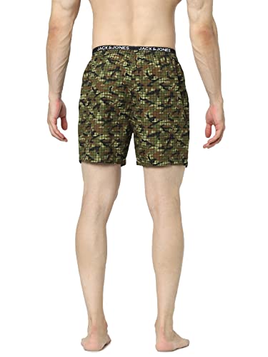 Image of JACK & JONES Men's Cotton Blend Modern Regular Solid Boxer Shorts