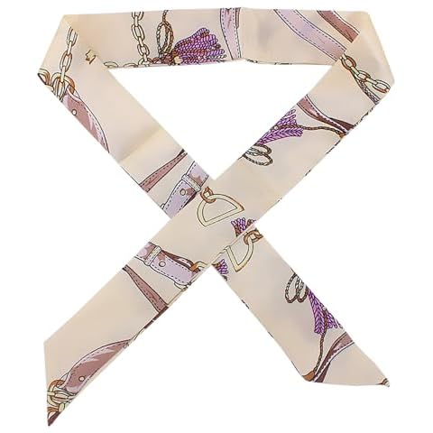 Wodiyobk Scarf for Women's Hand Bags Hair Band Multifunction Use (Cream) Cover