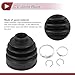 HEROFFIX 1 Set CV Joint Boot Kit for Nissan Pathfinder 13-20 for Nissan Murano 15-24 Inner Constant Velocity Joint Boot W/Clamps No.C97413JA0A Black Rubber