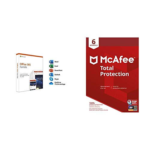 Microsoft Office 365 Famille + McAfee Total Protection 6 Appareils