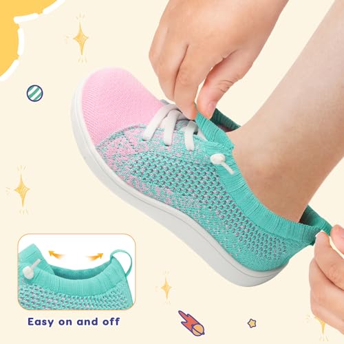 Image of LeIsfIt Toddler Shoes Girls Boys Wide Shoes Kids Zero Drop Minimalist Sneakers Barefoot Slip on Tennis Sneakers