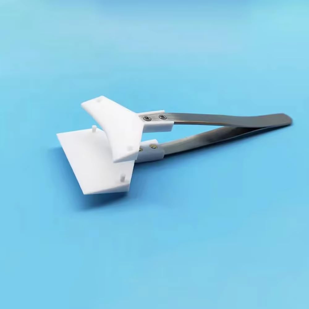 Pinzette a Punta Larga in PTFE, Resistenti agli Acidi/Alcali, per Wafer Semiconduttori e Chip di Silicio
