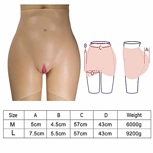 ZWSM Calcinha de silicone para nádegas e quadris modelador corporal Realista Sissy Calcinhas Modelad