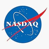 Nasdaq To The Moon Sticker Vinyl Waterproof Sticker Decal Car Laptop Wall Window Bumper Sticker 5"