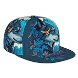 Blue Iceberg Leaf Wolf Snapback Sombreros para hombres y mujeres, gorra de béisbol ajustable