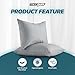 Micropuff Pillow Protectors with Zipper Queen Size Gray - Premium Brushed Microfiber Pillow Covers, Hypoallergenic Pillowcases with Zipper (4 Pack, Queen 20x30)
