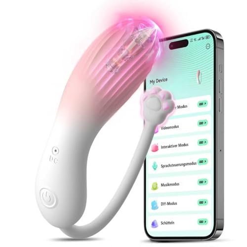 ChicLSQ Bullet Vibrator Auflege Vibration für Frauen mit 9-Vibrationsmodi Vibrator mit APP-Fernbedienung A & G Punkt Vibration für Frauen Klitoris Stimulator Mini Vibrator Hochwertiges Silikon(Rosa)
