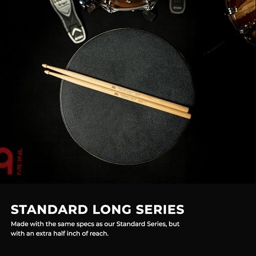 Meinl Stick & Brush Drumsticks, Standard Long 5A - American Hickory with Acorn Shape Wood Tip - MADE IN GERMANY (SB103)