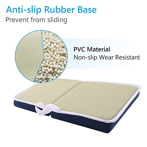 Image of Bath Kneeler Pad - 1.5inch Thick Bath Kneeling Mat Non-Slip Rubber - Large Safety Bathtub Kneeling Pad for Baby Bathtime, Garden Work, Exercise - Foldable Child Bath Tub Mat for Parents - Royal Blue
