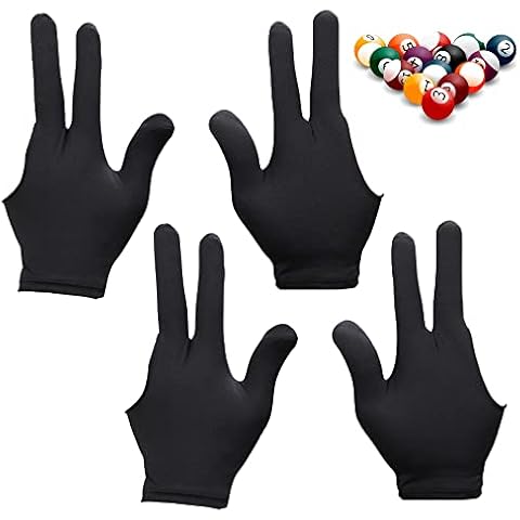KAEGOUSY 4 Pcs Three Finger Snooker Gloves Cover