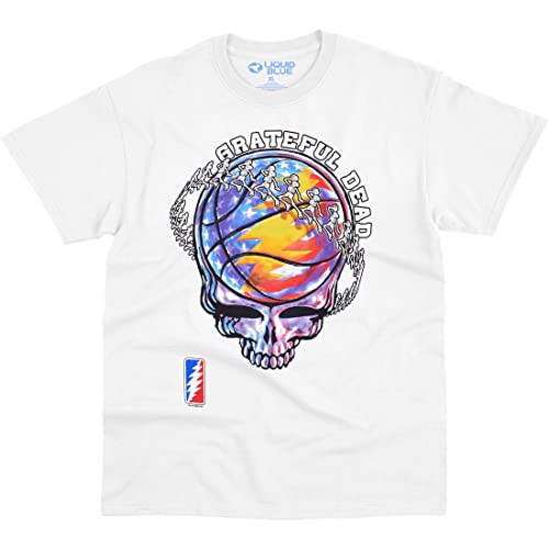 Ballon de basket Liquid Blue Grateful Dead blanc SYF pour homme