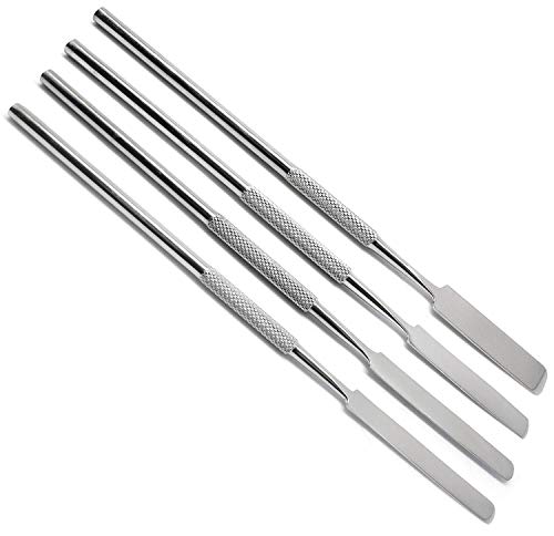 Dental Cement Mixing Spatulas Single Ended Lab Wax Modeling Stainless Steel 4 Pcs Instruments #TOP12