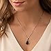 PEORA Genuine Baltic Amber Floating Solitaire Pendant Necklace for Women 925 Sterling Silver, Rich Cognac Color, with 18 inch Chain, Real Baltic Amber Necklace for Adults,