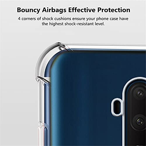iCoverCase for OnePlus 7T Pro Case Clear, Corner Shockproof Protective Phone Case Soft TPU Slim Thin Case for OnePlus 7T Pro - Clear